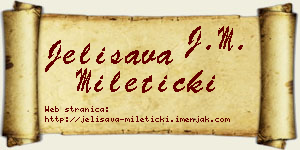 Jelisava Mileticki vizit kartica